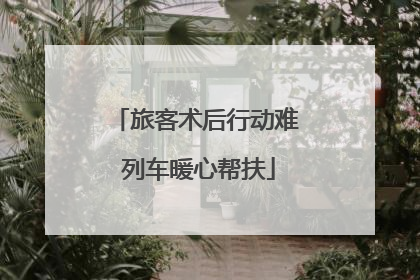 旅客术后行动难 列车暖心帮扶