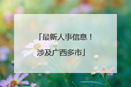 最新人事信息！涉及广西多市