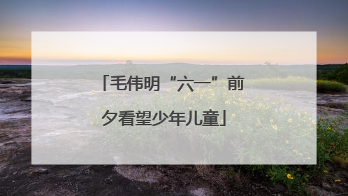 毛伟明“六一”前夕看望少年儿童