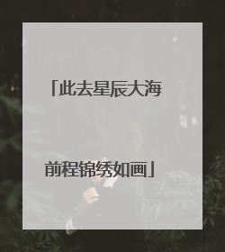 此去星辰大海 前程锦绣如画