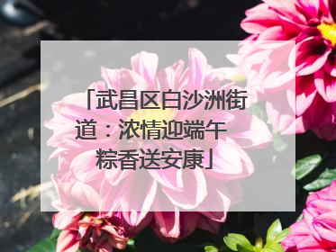 武昌区白沙洲街道：浓情迎端午 粽香送安康