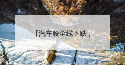 汽车股全线下跌，宁德时代也跌超4%！发生了什么？