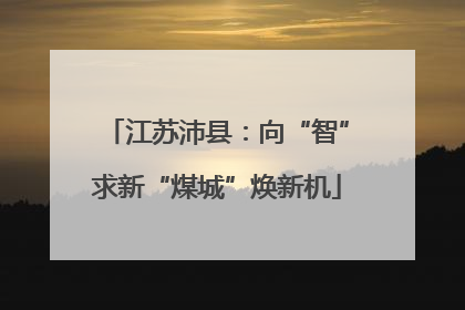 江苏沛县：向“智”求新“煤城”焕新机