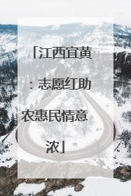 江西宜黄：志愿红助农惠民情意浓