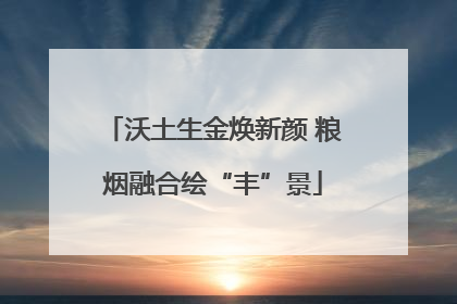 沃土生金焕新颜 粮烟融合绘“丰”景
