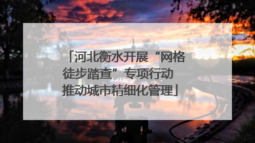 河北衡水开展“网格徒步踏查”专项行动 推动城市精细化管理