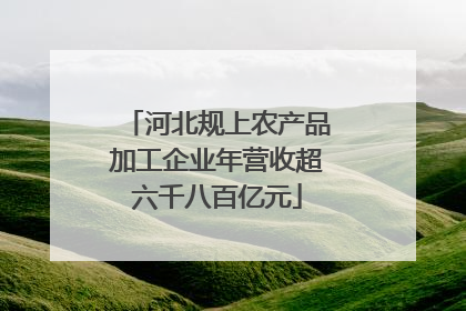 河北规上农产品加工企业年营收超六千八百亿元