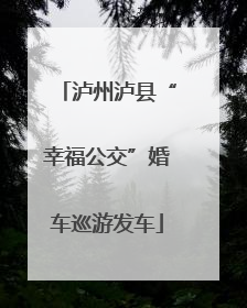 泸州泸县“幸福公交”婚车巡游发车