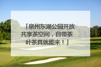 泉州东湖公园开放共享茶空间，自带茶叶茶具就能来！