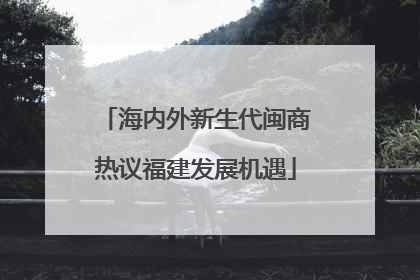 海内外新生代闽商热议福建发展机遇