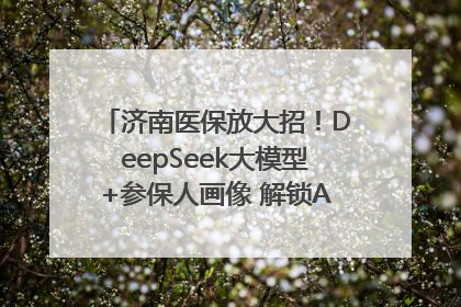 济南医保放大招！DeepSeek大模型+参保人画像 解锁AI医保管家新体验