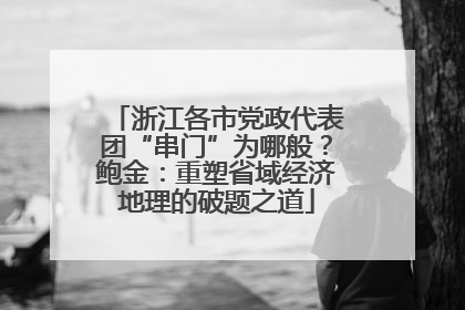 浙江各市党政代表团“串门”为哪般？鲍金：重塑省域经济地理的破题之道