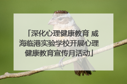 深化心理健康教育 威海临港实验学校开展心理健康教育宣传月活动