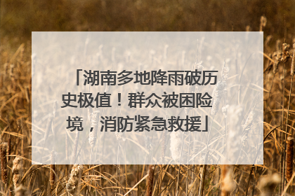 湖南多地降雨破历史极值！群众被困险境，消防紧急救援