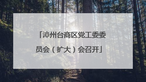 漳州台商区党工委委员会（扩大）会召开