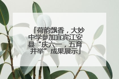 荷韵飘香，大妙中学参加宜宾江安县“庆六一，五育并举”成果展示