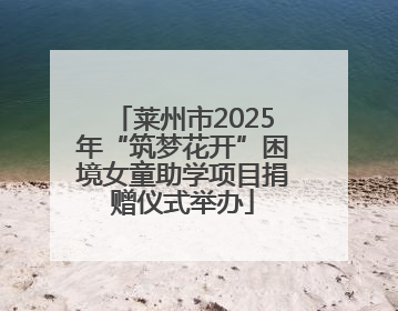 莱州市2025年“筑梦花开”困境女童助学项目捐赠仪式举办