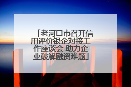 老河口市召开信用评价银企对接工作座谈会 助力企业破解融资难题