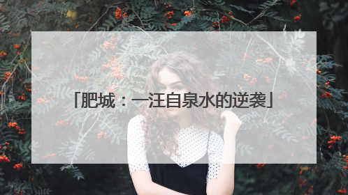 肥城：一汪自泉水的逆袭