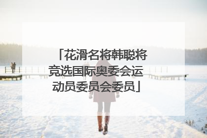 花滑名将韩聪将竞选国际奥委会运动员委员会委员