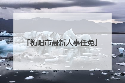 衡阳市最新人事任免