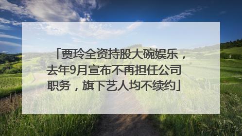 贾玲全资持股大碗娱乐，去年9月宣布不再担任公司职务，旗下艺人均不续约
