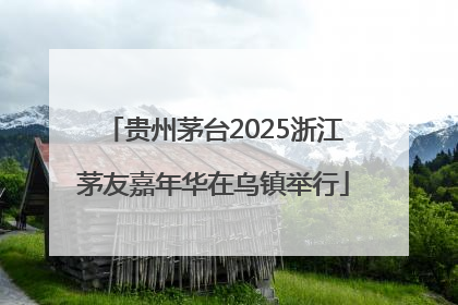 贵州茅台2025浙江茅友嘉年华在乌镇举行