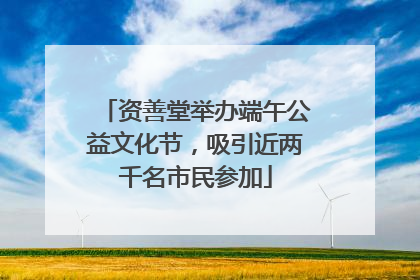 资善堂举办端午公益文化节，吸引近两千名市民参加