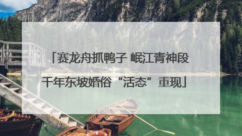 赛龙舟抓鸭子 岷江青神段千年东坡婚俗“活态”重现