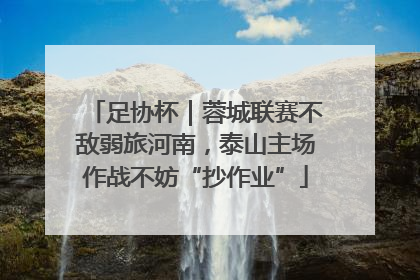 足协杯｜蓉城联赛不敌弱旅河南，泰山主场作战不妨“抄作业”