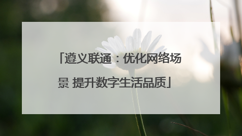 遵义联通：优化网络场景 提升数字生活品质