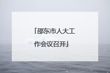 邵东市人大工作会议召开