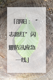 邵阳：“志愿红”闪耀防汛应急一线