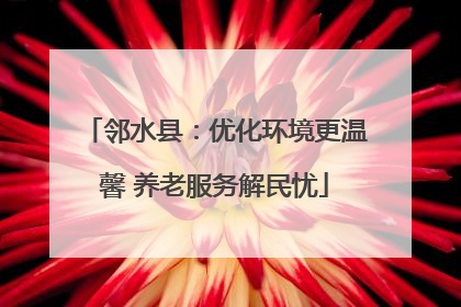 邻水县：优化环境更温馨 养老服务解民忧