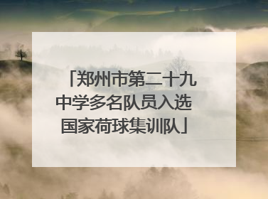 郑州市第二十九中学多名队员入选国家荷球集训队
