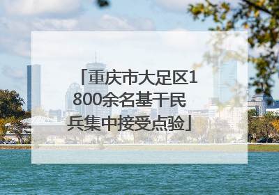 重庆市大足区1800余名基干民兵集中接受点验