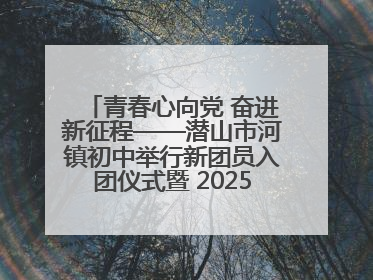 青春心向党 奋进新征程——潜山市河镇初中举行新团员入团仪式暨 2025年度团员大会