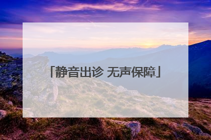 静音出诊 无声保障
