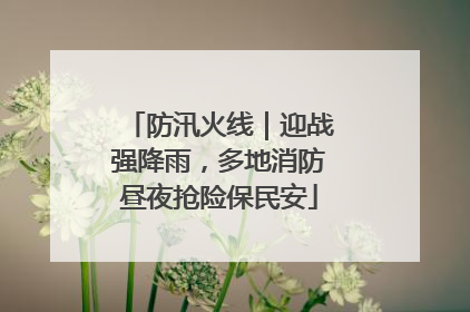 防汛火线｜迎战强降雨，多地消防昼夜抢险保民安