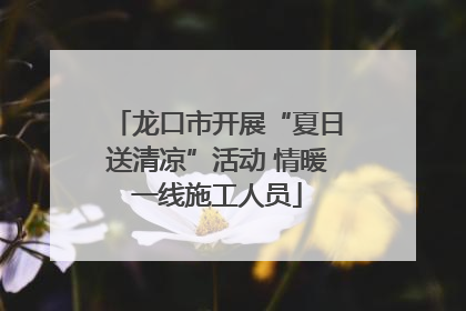 龙口市开展“夏日送清凉”活动 情暖一线施工人员
