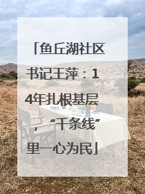 鱼丘湖社区书记王萍：14年扎根基层，“千条线”里一心为民