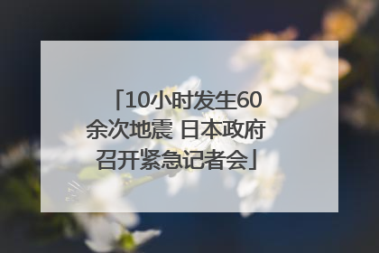 10小时发生60余次地震 日本政府召开紧急记者会