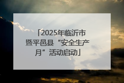 2025年临沂市暨平邑县“安全生产月”活动启动