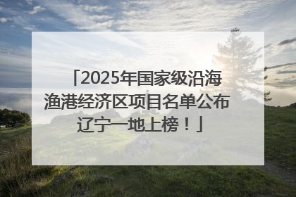 2025年国家级沿海渔港经济区项目名单公布 辽宁一地上榜！