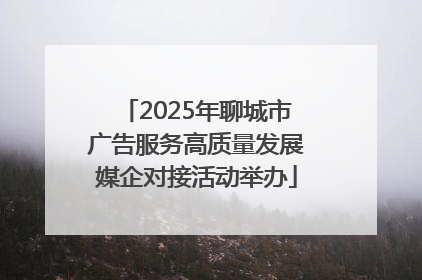 2025年聊城市广告服务高质量发展媒企对接活动举办