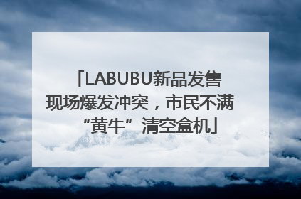 LABUBU新品发售现场爆发冲突，市民不满“黄牛”清空盒机