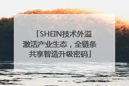 SHEIN技术外溢激活产业生态，全链条共享智造升级密码
