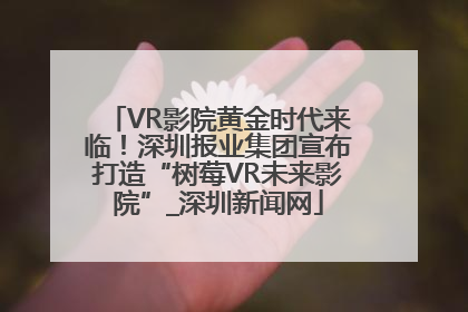 VR影院黄金时代来临！深圳报业集团宣布打造“树莓VR未来影院”_深圳新闻网